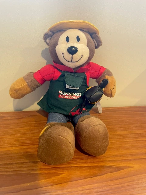 BUNNINGS BRIAN BEAR Tradie Collectable Plush Toy. New