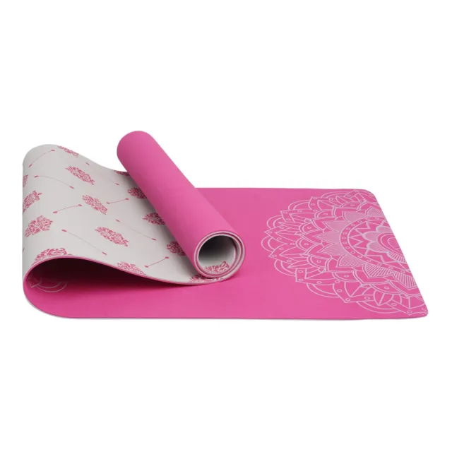 Estera de yoga - Premium 6 mm estampado reversible extra gruesa y grande ejercicio antideslizante...