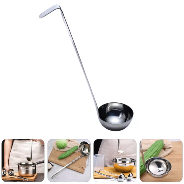 Metal Soup Ladle Serving Stainless Steel Ounce Spoon Household