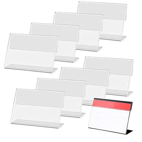 30 Pièces Acrylique Transparent éTiquettes De Prix Porte étiquette Supports N...