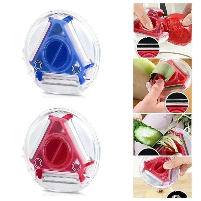 3 IN 1 Magic Trio Vegetable Peeler Slicer Julienne Grater Kitchen Tool ...