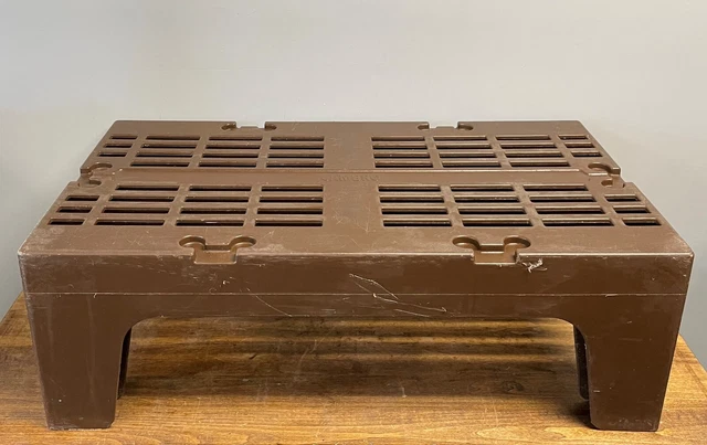 CAMBRO EADRS36480 Dunnage Rack 12 x 36 x 21" Brown Freezer Floor Stand Shelf