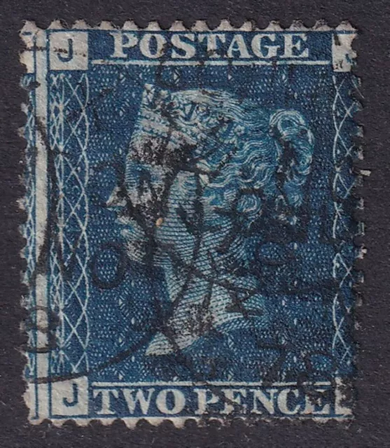 GREAT BRITAIN 1858-76 QV 2d Deep Blue SG 46 Pl 15 Used (CV £38)