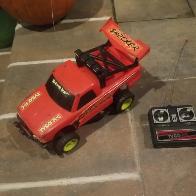 Vintage Tyco RC Turbo Shocker Red Truck And Remote Control - Not Working