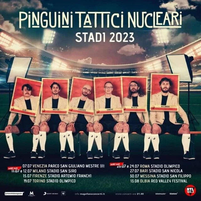 3 Biglietti Pinguini Tattici Nucleari, Milano 11 Luglio 2023
