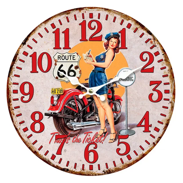 Horloge en métal Route 66 - DHL1290 Aubry Gaspard