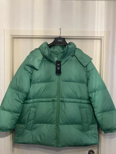 brand new M&S collection feather and down puffer jacket Size 22