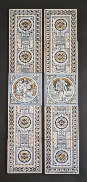 Fireplace Set Of Tiles By Minton Designs By Moyr Smith & Dr Christopher Dresser Fireplace Set Of Tiles By Minton Designs By Moyr Smith & Dr Christopher Dresser