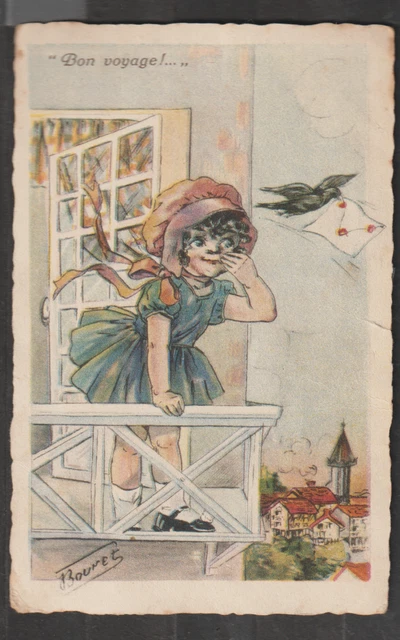 Very Good Condition Bouret Postcard Dim 9 X 14 Cm Year 1930