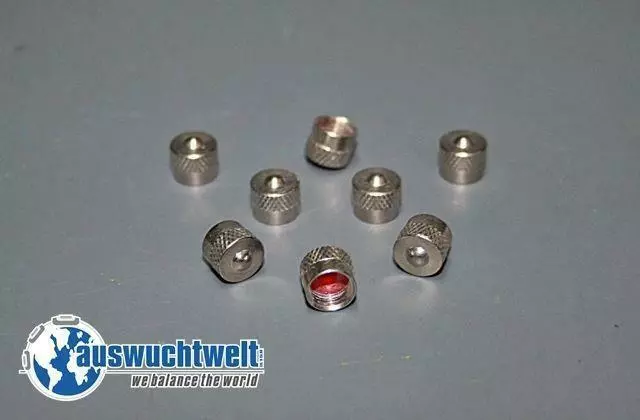 Acier Cache-Soupape Court 6,7mm Bouchon Anti-poussière Nickelé 50st