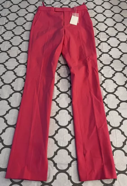 Helmut Lang Rider Legging Pant In Color Bright Pink $345 Slit Women’s Size 6