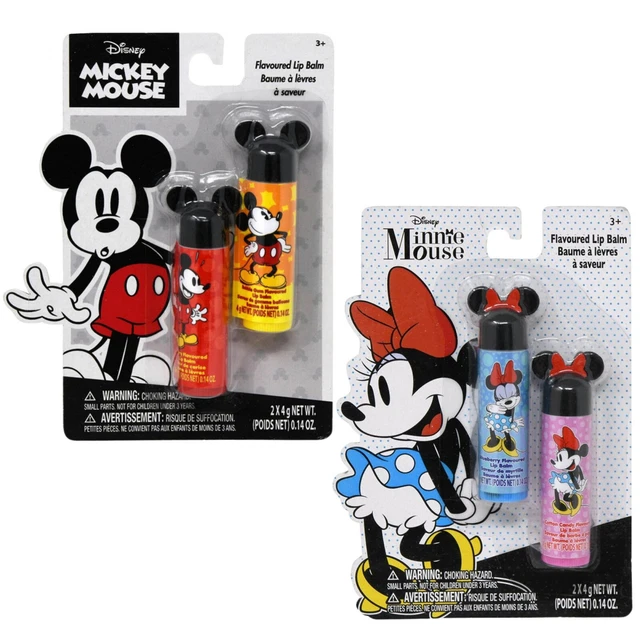 Disney Mickey Minnie Mouse 2pk Flavored Lip Balm Set Kids Ages 3 and Up