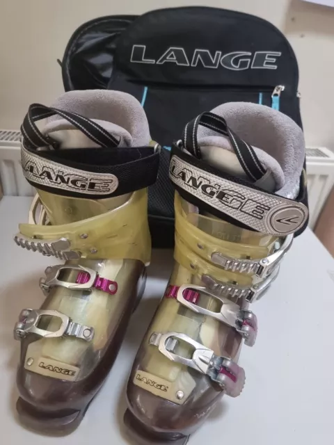 Ladies Lange RX 80 ski Boots UK size 6.5 + lange bag