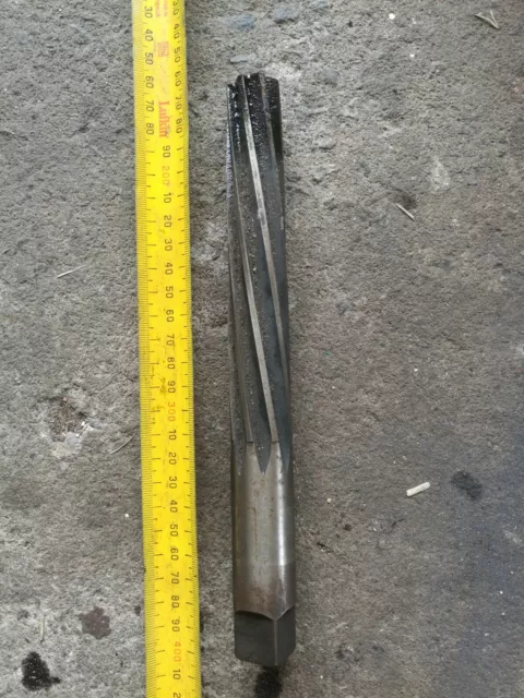 HSS Taper pin reamer, size 1", no.12. with reduced length. Helical flutes. TEC