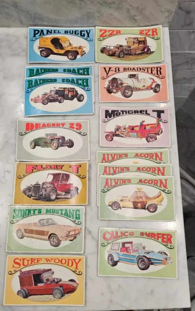 1970 Topps George Barris WAY OUT WHEELS Lot Of 14 Trading Cards FREE SHIPPING