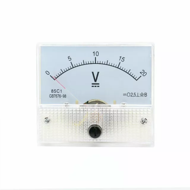 DC 0-20V Model 85C1 Volt Analog Panel Voltmeter Gauge Mechanical Voltage Meter