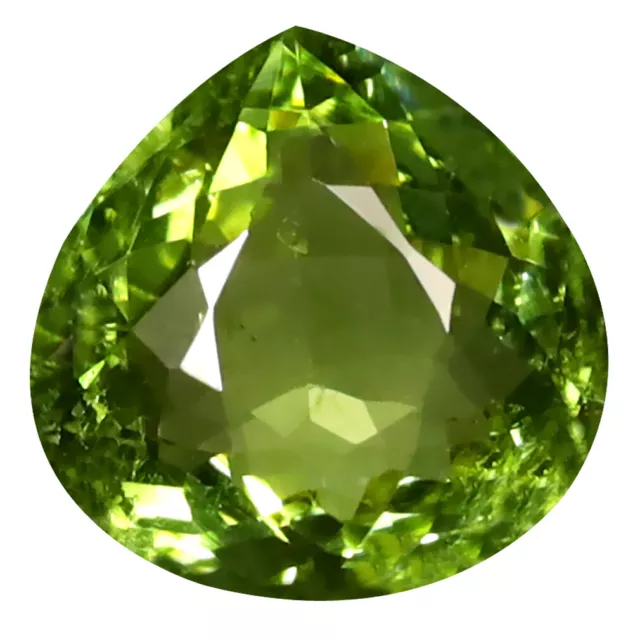 1.70 ct First-class Pear Cut (8 x 8 mm) Mozambique Green Tourmaline Gemstone