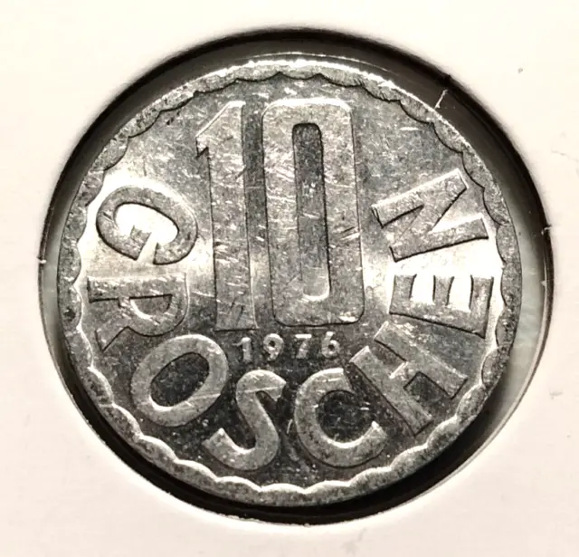 1976  AUSTRIA  10 Groschen  Coin -  KM# 2878 - Combined Shipping (#INV8501)