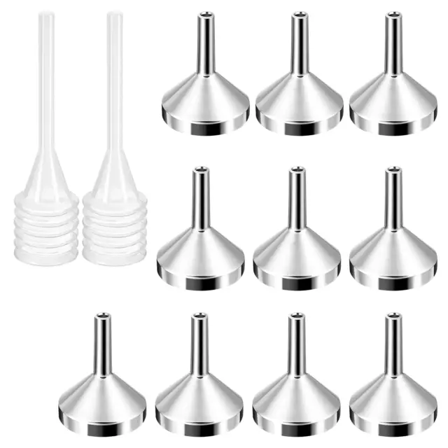 silver Funnel Fills Bottle Craft Supply Mini Stainless Metal Tool Liquid Makeup
