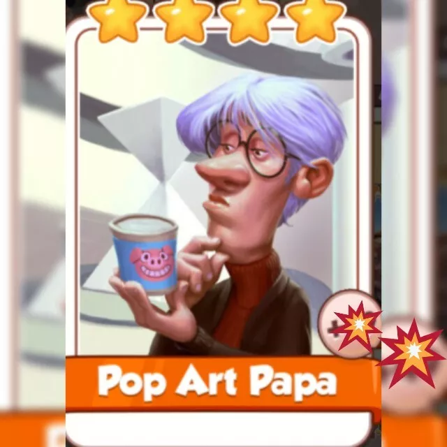 Pop Art Papa *** Pièce de monnaie Master Game Card. Obtenez la carte immédiatement.