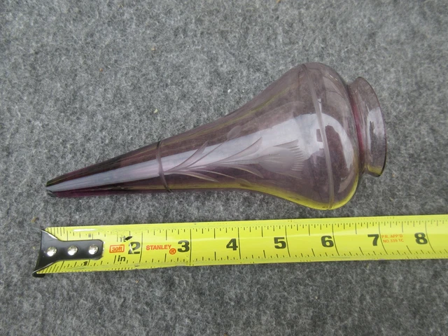 VINTAGE ANTIQUE CAR Bud Vase cut glass Ford town car Packard Pierce