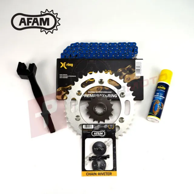 AFAM empfohlenes blaues Ketten- und Kettenrad-Kit passt Honda TRX400EX Sportrax 00-04