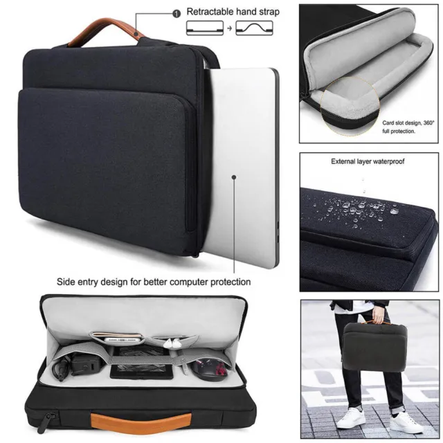 For 13" 13.3" 14" Macbook Laptop Notebook Carrying Sleeve Case Handbag Pouch Bag