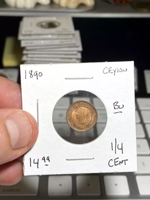 1890 Ceylon 1/4 Cent