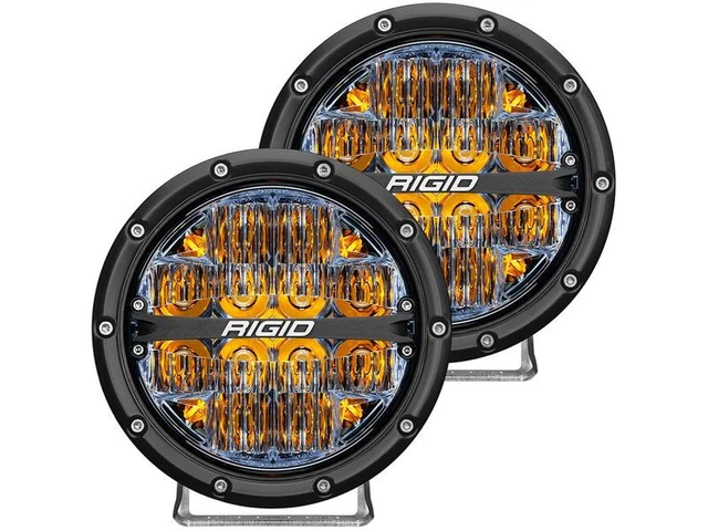Rigid Industries 360-Series 6in LED Off-Road Drive Beam - Amber Backlight (Pair)