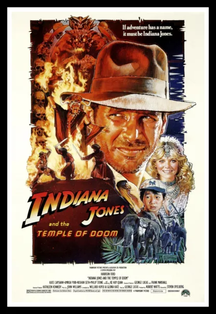 Indiana Jones and The Temple of Doom Movie Poster Print & Unframed Canvas Prints