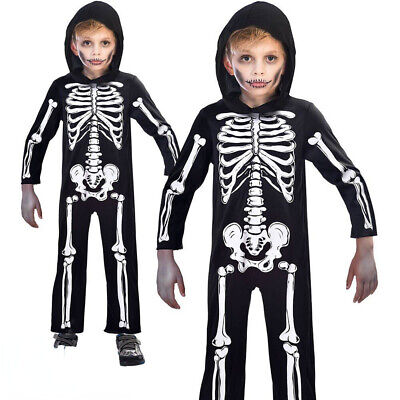 Baby Halloween Skeleton Costume Cosplay Boys Girls Fancy Dress Jumpsuit Outfit