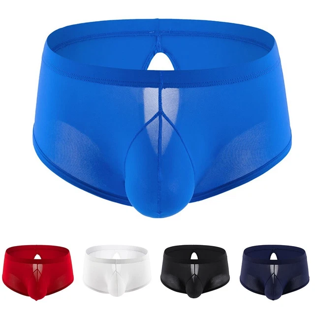 Maiclaice Slip Bikini Homme Soie Glacée Taille Basse – Motif Léopard Sexy Et Confortable