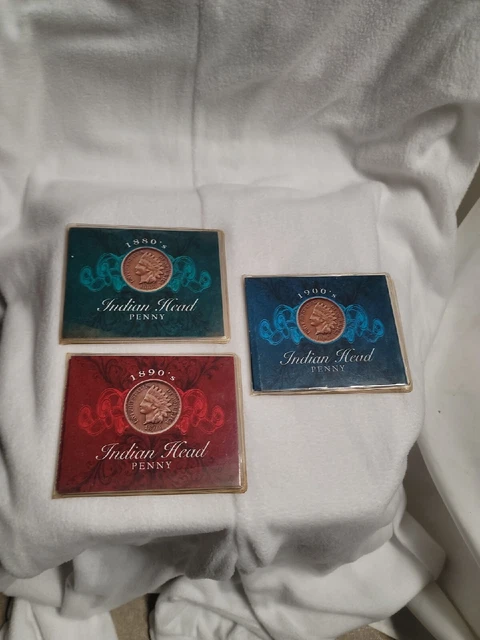 Indian Head Wheat Penny Coin Set all 3 with coa