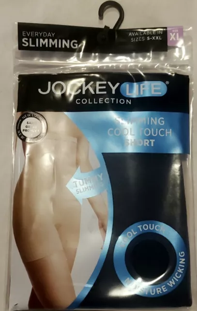 Jockey Life Collection Tummy Slimming Cool Touch Short, Black XL