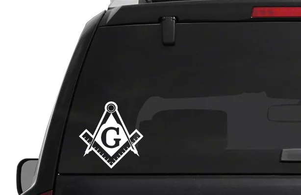 Masonic Freemason Compass Square Mason Emblem Vinyl Decal Sticker Freemason
