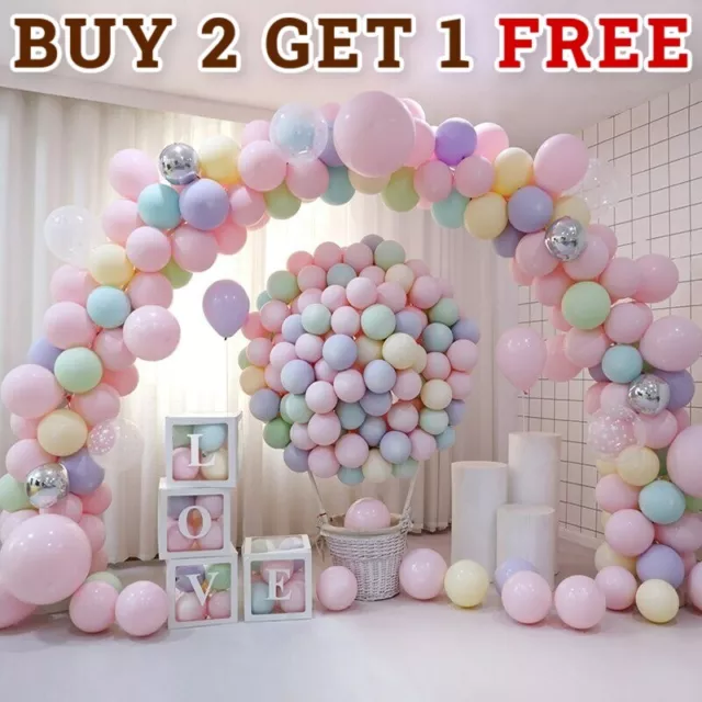 10-200 Macaron Pastel Balloons Birthday Baby shower Ballons Party Decoration UK