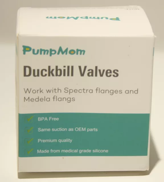 PumpMom Duckbill Valves and Backflow Protector Replacement 8pc *Partially Open*