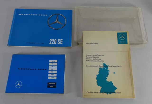 Portefeuille de Bord + Mode D 'em Ploi Mercedes Benz 220 Se / Seb W111 Aileron