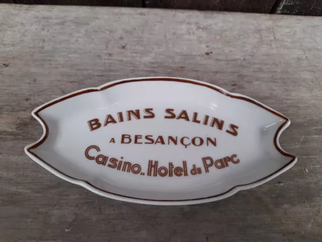 cendrier ancien vide poche publicitaire Besançon Bains salins casino