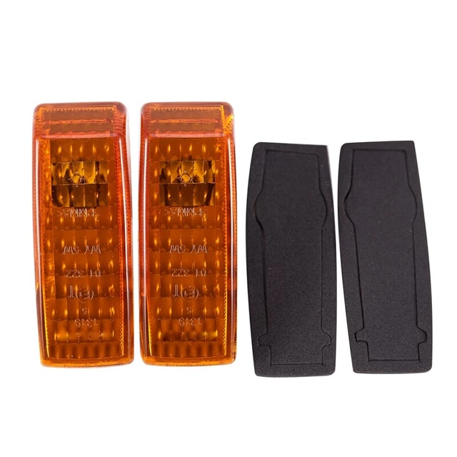 2Pcs Car  Turn Signal Light Indicator Repeater Lamp Cover Yellow for  W124 X8