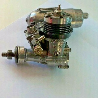 Visualizzazione spaccato Vintage OS MAX 15 Modello Aeroplano motore con supporto 
