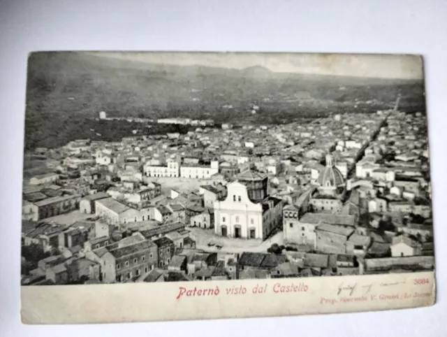 PATERNÒ Catania - Paternò visto dal Castello fp v.ta 1903