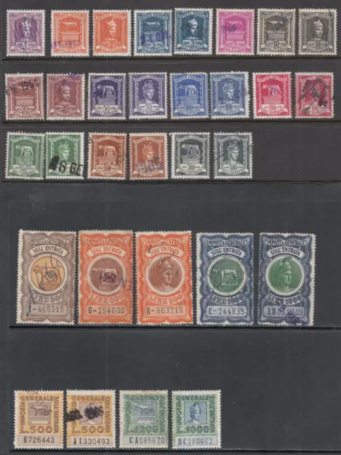 Italy General Revenues 1959-65 31 diff used stamps Barefoot cv $39