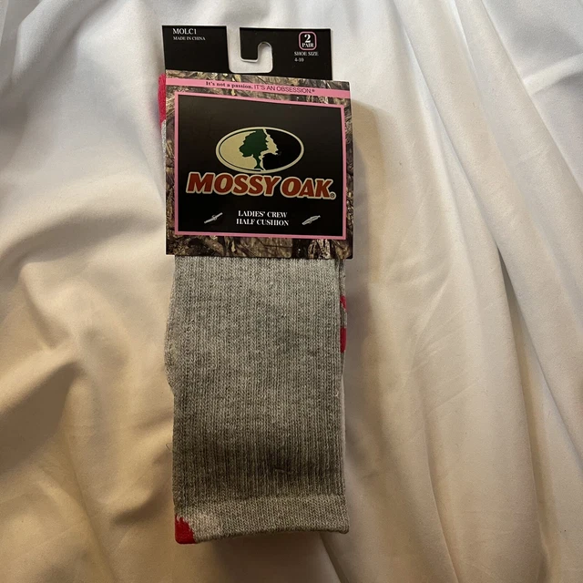 Ladies Mossy Oak Crew Half Cution Socks