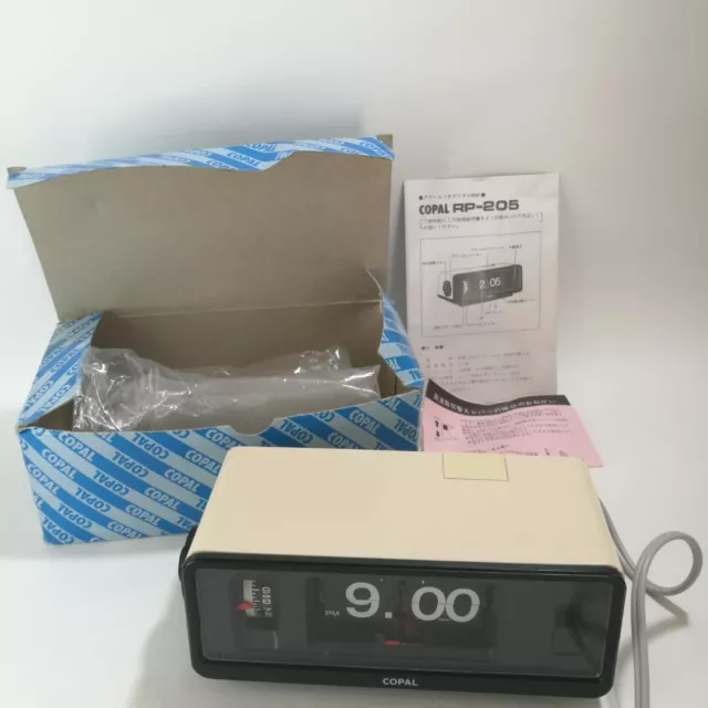 COPAL RP 205 Vintage Flip Alarm Clock 50Hz 60Hz Space Age JUNK 1970s FedEx Retro