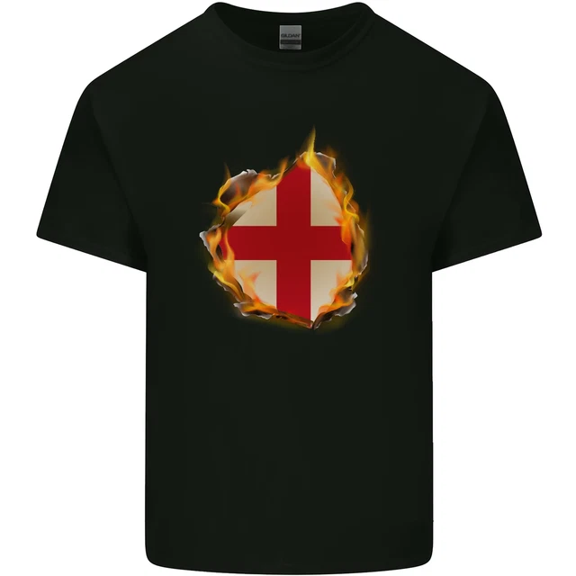 Il st Georges Croce Inglese Bandiera Inghilterra Uomo Cotone T-Shirt