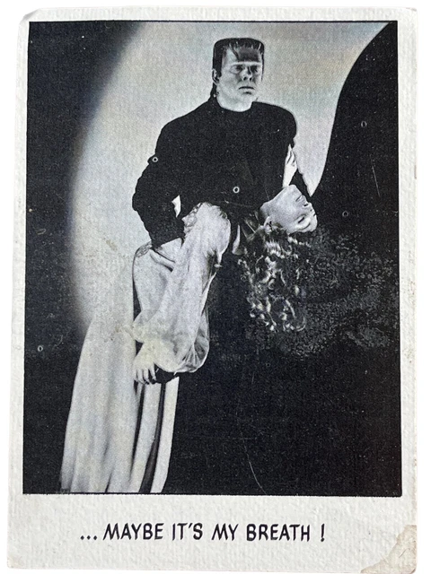 1973 Frankenstein’s Monster Creature Feature You’ll Die Laughing #128 Trade Card