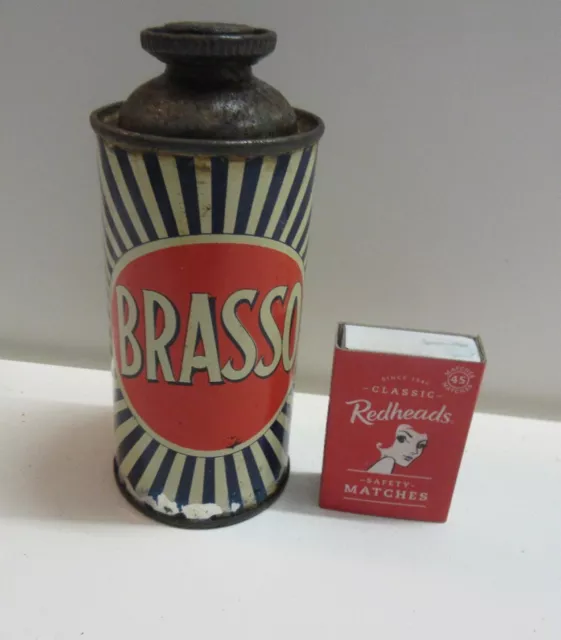 Vintage BRASSO TIN with GOOD LITHOGRAPHING