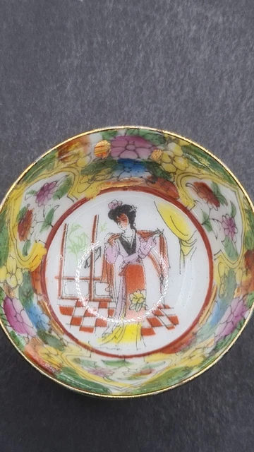 China Cloisonne Schüssel  Schale Deko Ornamente Handarbeit 063002 5*2,5cm