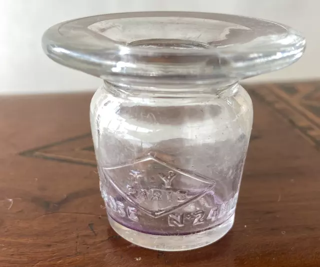 RARE VINTAGE ENCRIER VERRE TY PUPITRE ECOLIER godet à encre pour encrier x 1